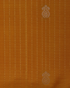 Emerald Green and Mango Yellow Pure Silk Saree with Leaf Motif