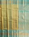 Pastel Blue Pure Tissue Silk Saree with Lotus Motifs & Rich Pallu