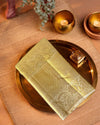 Ivory Gold Tissue Silk Saree with Subtle Weave, Statement Border & Rich Pallu