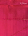 Lemon Green Handloom Soft Silk Saree with Zari Stripes, Contrast Pink Border & Rich Pallu