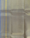 Pink Silk Saree with Peacock Buttis, Purple-Grey Border & Pallu