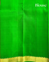 Pink Silk Saree with Traditional Motifs, Contrast Green Pallu & Blouse